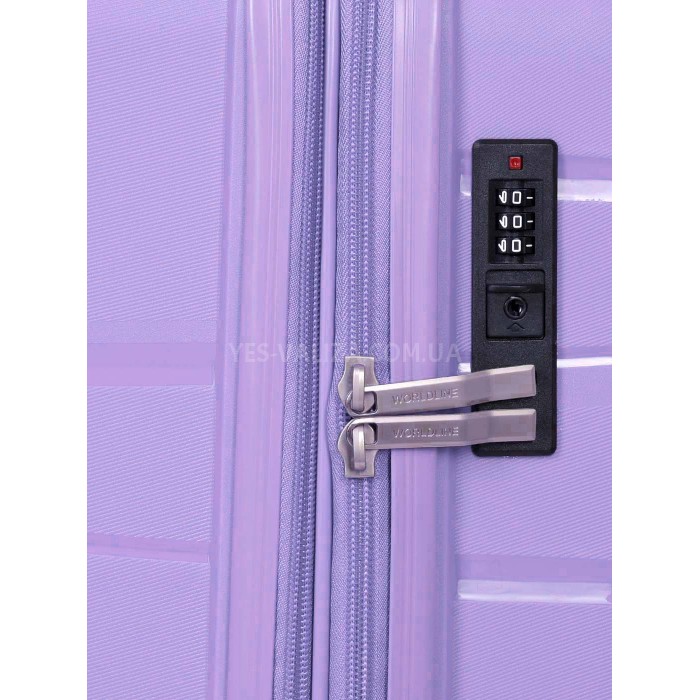 Чемодан малый S полипропилен фиолет 55х38х24+5см/49л/3кг/Worldline 289, фото 10