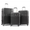 Набір валіз Франція (L M S-3шт) поліпропілен чорний/Snowball 39403, фото 7