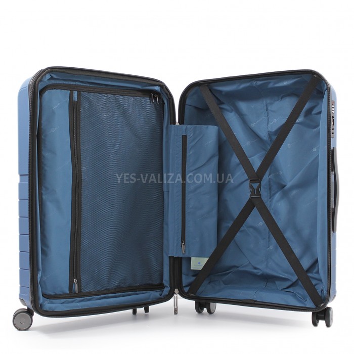Набір валіз Франція (L M S-3шт) поліпропілен синій/Snowball 39403, фото 10