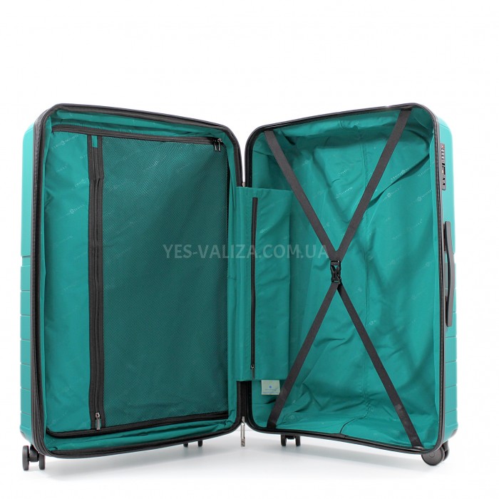 Набор чемоданов Франция (L M S-3шт) полипропилен зелёный/Snowbal 39403, фото 10