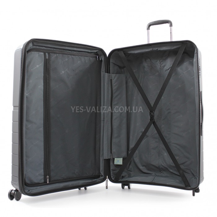 Набір валіз Франція (L M S-3шт) поліпропілен сірий/Snowball 39403, фото 11