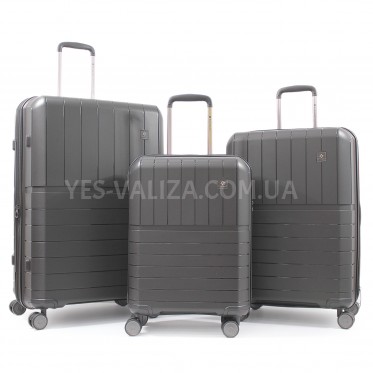Набір валіз Франція (L M S-3шт) поліпропілен сірий/Snowball 39403