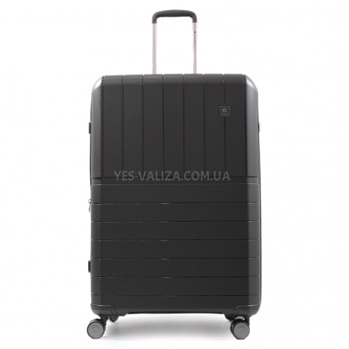 Валіза велика L поліпропілен чорна 78x52x31+5/131л/4.7кг/Snowbal 39403, фото 3