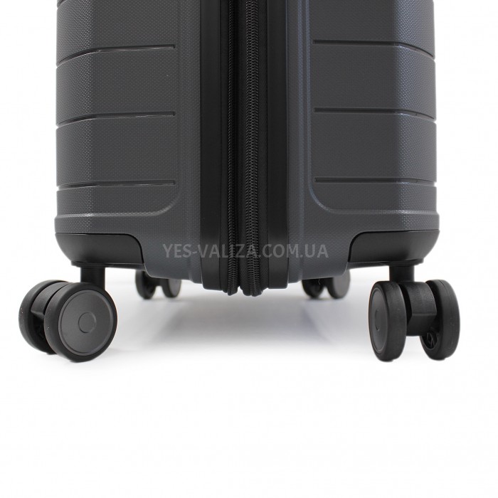 Чемодан большой L полипропилен серый78x52x31+5/131л/4.7кг/Snowbal39403, фото 8