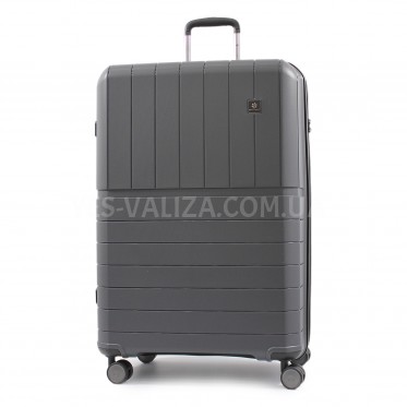 Валіза велика L поліпропілен сіра 78x52x31+5/131л/4.7кг/Snowball 39403