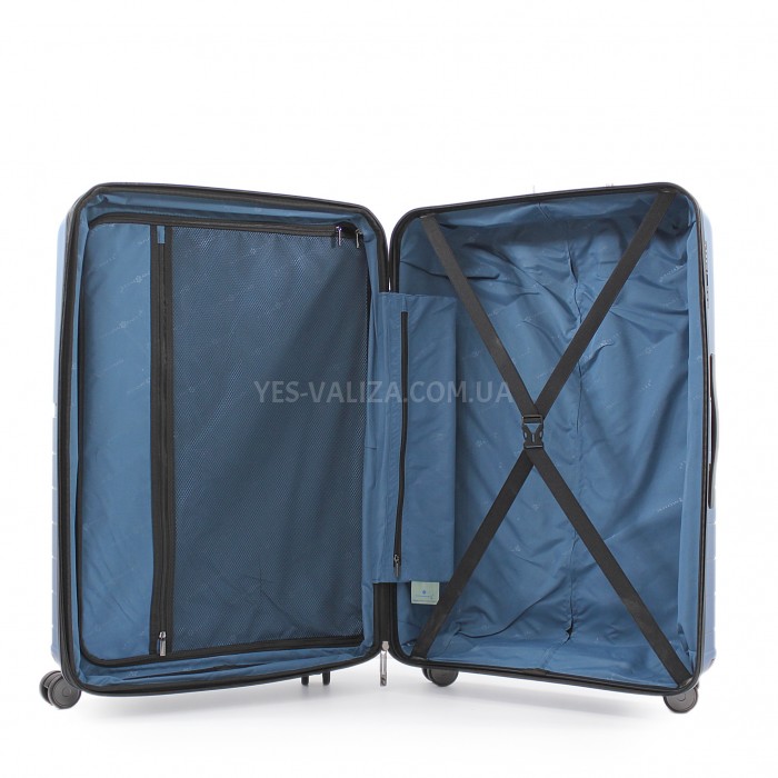 Чемодан большой L полипропилен синий78x52x31+5/131л/4.7кг/Snowbal39403, фото 6