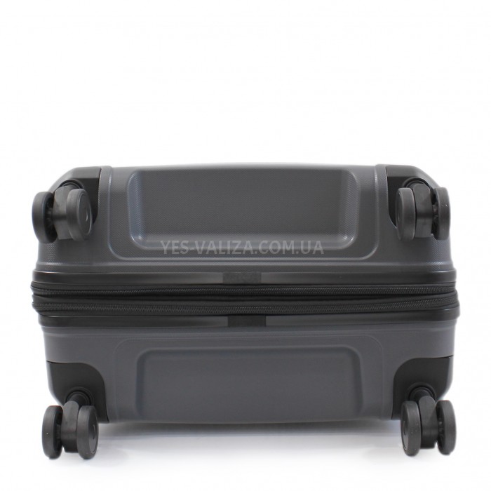 Чемодан средний M полипропилен серый 67х45х26+5/82л/3.8кг/Snowbal39403, фото 8