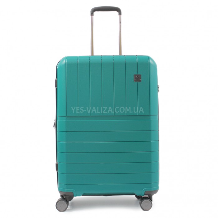 Валіза середня M поліпропілен бірюза 67х45х26+5/82л/3.8кг/Snowbal39403, фото 2