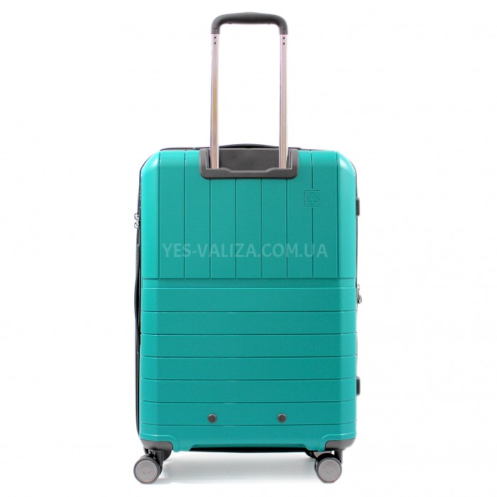 Валіза середня M поліпропілен бірюза 67х45х26+5/82л/3.8кг/Snowbal39403, фото 3