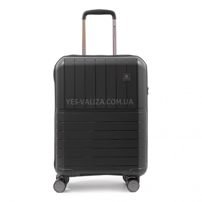Чемодан малый S полипропилен чёрный 55х38х22/40л/2.6кг/Snowball 39403, фото 2