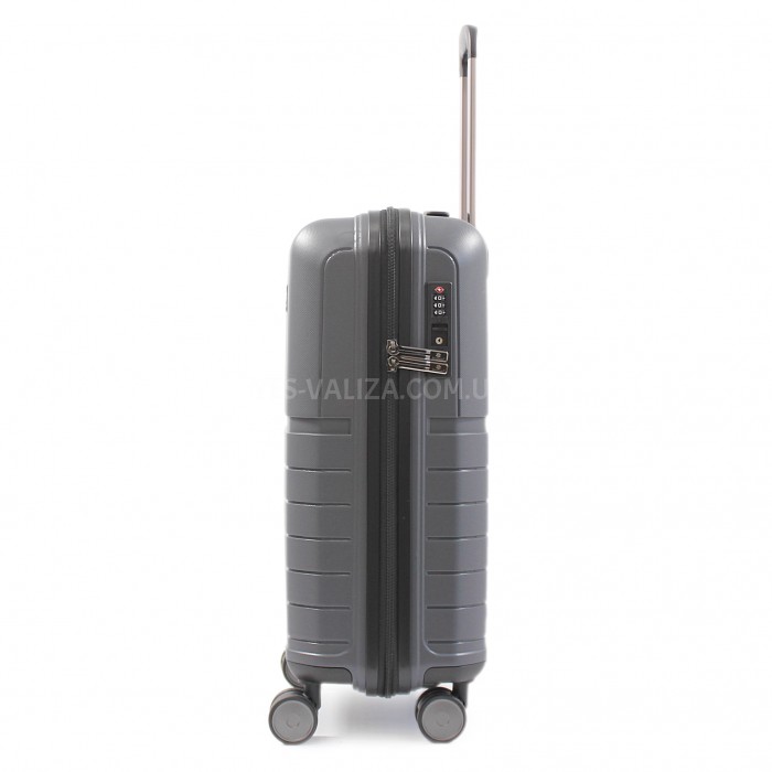 Чемодан малый S полипропилен серый 55х38х22см/40л/2.6кг/Snowball 39403, фото 7