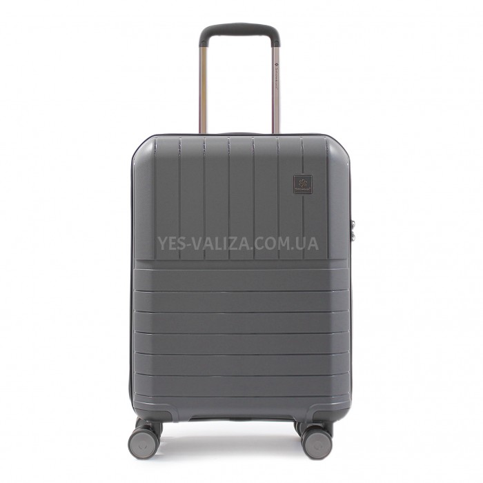 Валіза мала S поліпропілен сіра 55х38х22см/40л/2.6кг/Snowball 39403, фото 2