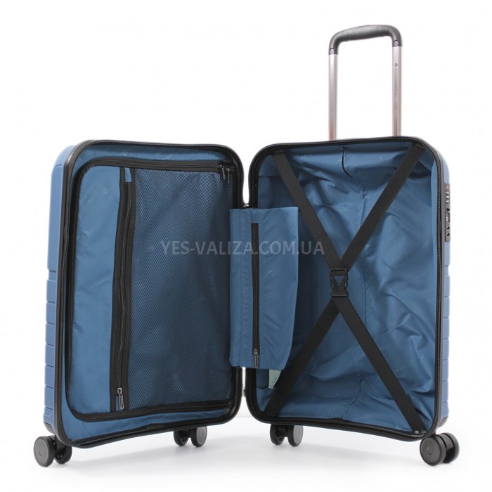 Чемодан малый S полипропилен синий 55х38х22см/40л/2.6кг/Snowball 39403, фото 9