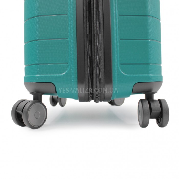 Чемодан малый S полипропилен бирюза 55х38х22/40л/2.6кг/Snowball 39403, фото 8