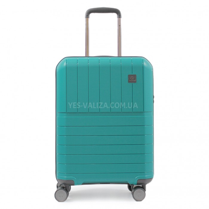 Чемодан малый S полипропилен бирюза 55х38х22/40л/2.6кг/Snowball 39403, фото 2