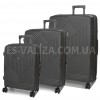 Набір валіз Франція (L M S-3шт) поліпропілен сірий/Airtex 639, фото 5