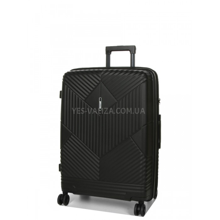 Набор чемоданов Франция (L M S-3шт) полипропилен чёрный/Airtex 639, фото 4