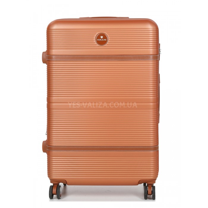 Чемодан большой L оранж 76х49х28(+5)см/110л/4.3кг/Worldline 629, фото 4