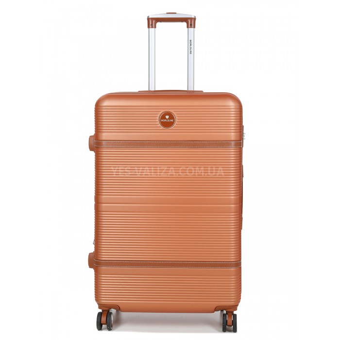 Чемодан большой L оранж 76х49х28(+5)см/110л/4.3кг/Worldline 629, фото 2