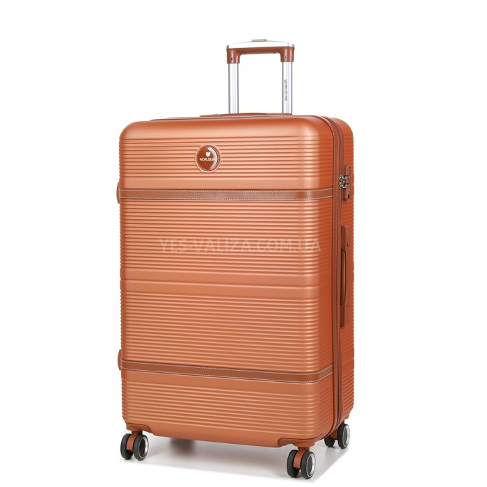 Чемодан большой L оранж 76х49х28(+5)см/110л/4.3кг/Worldline 629, фото 1