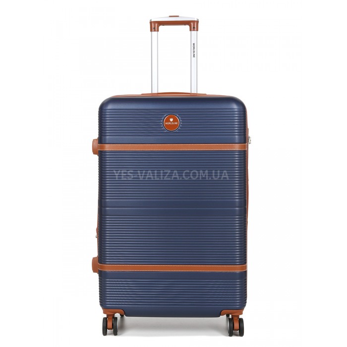 Валіза велика L синя 76х49х28(+5)см/110л/4.3кг/Worldline 629, фото 3