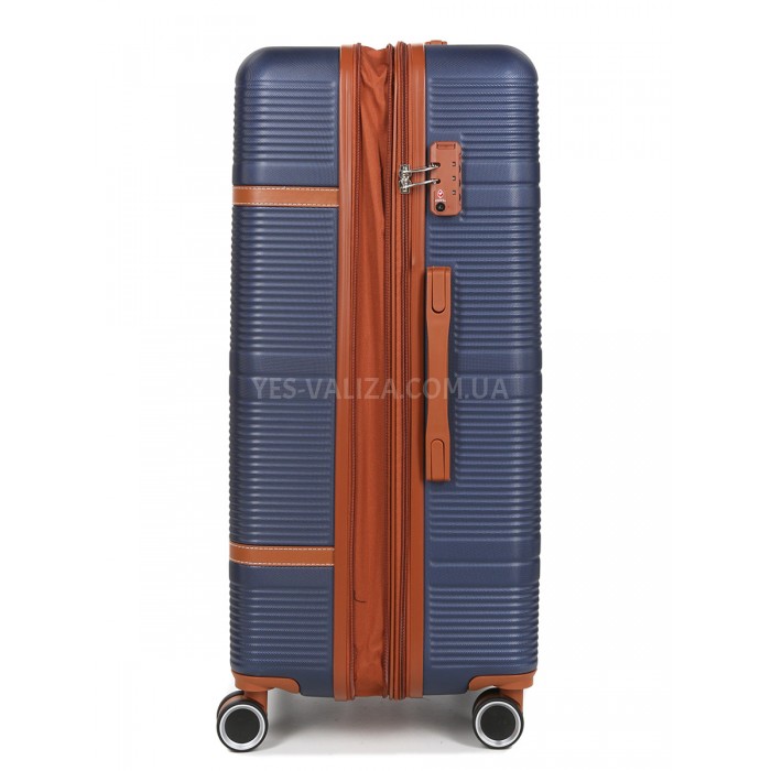 Валіза велика L синя 76х49х28(+5)см/110л/4.3кг/Worldline 629, фото 8