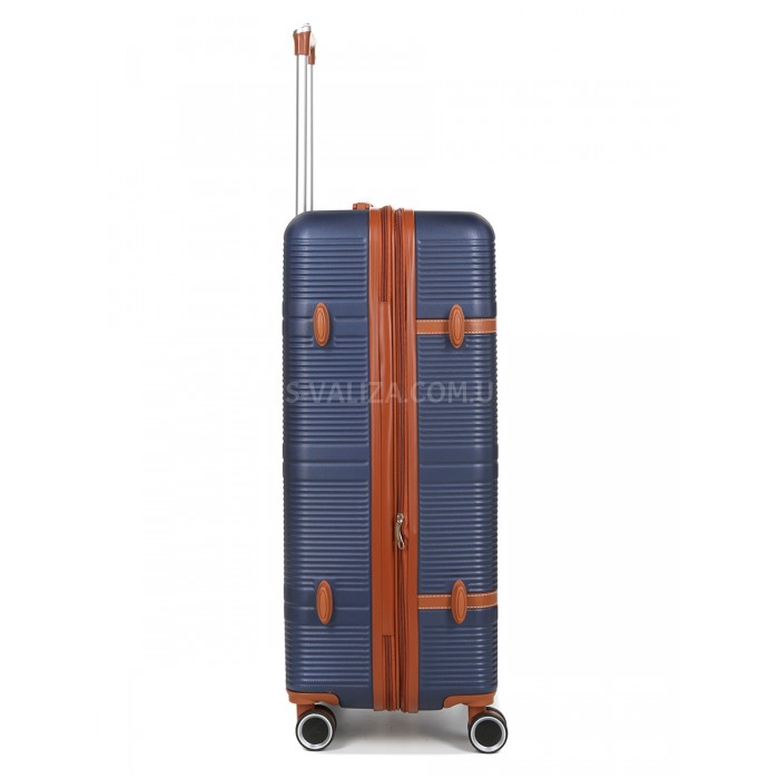 Чемодан большой L синий 76х49х28(+5)см/110л/4.3кг/Worldline 629, фото 2