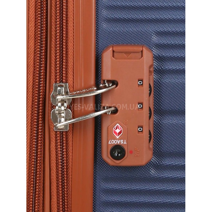 Чемодан большой L синий 76х49х28(+5)см/110л/4.3кг/Worldline 629, фото 14