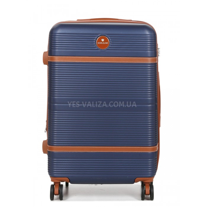 Валіза середня M синя 66х42х25(+5)см/74л/3.6кг/Worldline 629, фото 4