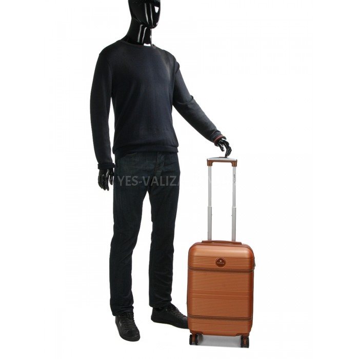 Чемодан ручная кладь S оранж 55х35х20(+5)см/42л/2.8кг/Worldline 629, фото 12