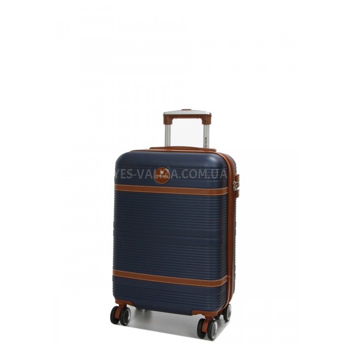 Чемодан ручная кладь S синий 55х35х20(+5)см/42л/2.8кг/Worldline 629, фото 1