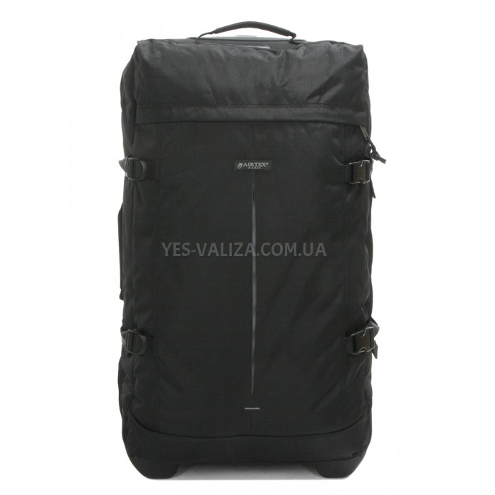 Сумка на колесах середня М чорна 68x36x32см/72л/2.7кг/Airtex 827-68, фото 7