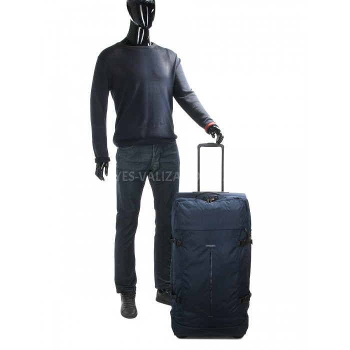 Сумка на колёсах средняя L синяя 78х39х35см/98л/3.1кг/Airtex 827-78, фото 4