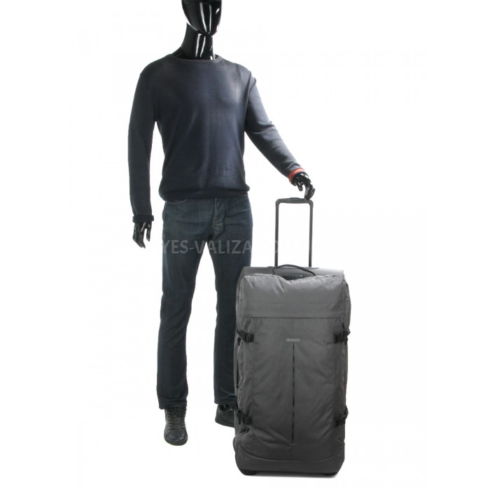 Сумка на колёсах средняя L серая 78х39х35см/98л/3.1кг/Airtex 827-78, фото 4