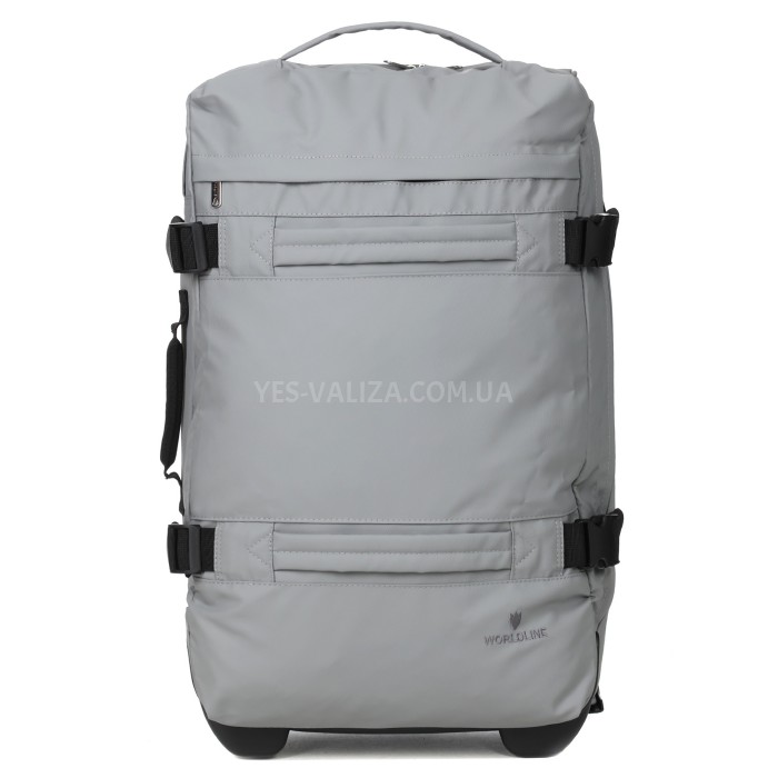 Сумка на колёсах средняя М серая 60x37x22см/49л/2.4кг/Worldline 853-60, фото 4