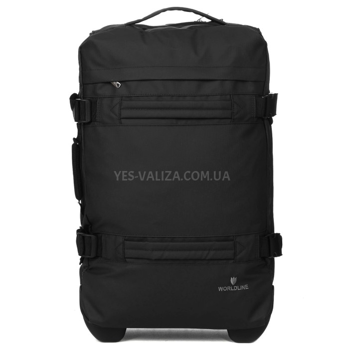 Сумка на колесах середня М чорна 60x37x22см/49л/2.4кг/Worldline 853-60, фото 3 Сумка на колесах середня М чорна 60x37x22см/49л/2.4кг/Worldline 853-60, фото 3