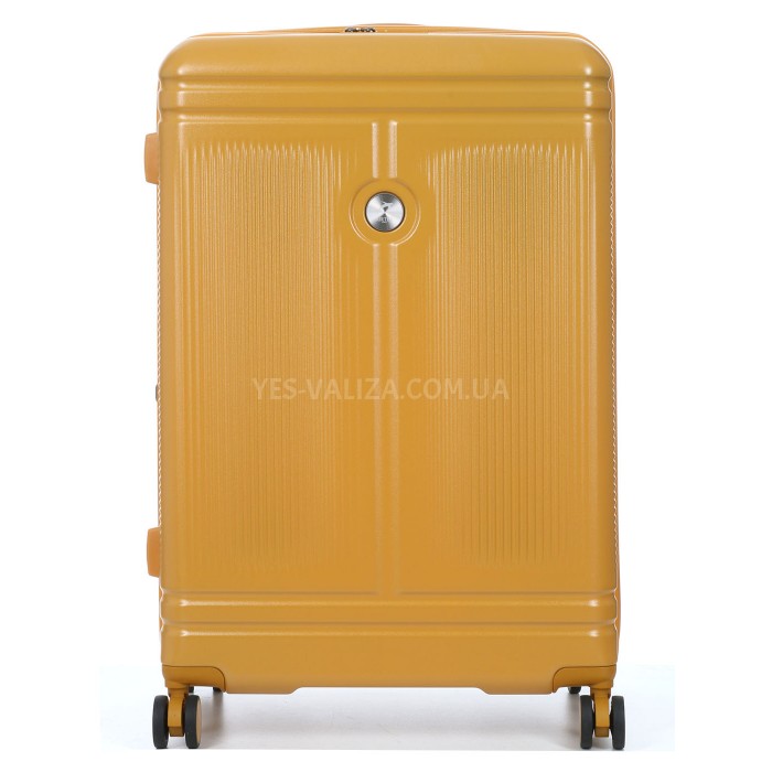 Набір валіз Франція (L M S-3шт) полікарбонат жовта/Airtex 649, фото 4