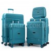 Набор чемоданов Франция (L M S XS+BC-5шт) полипропилен синий/Snowball, фото 2