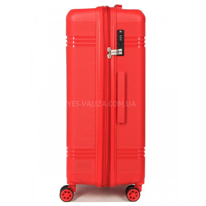 Набор чемоданов Франция (L M S XS+BC-5шт) полипропилен красный/Snowbal, фото 6