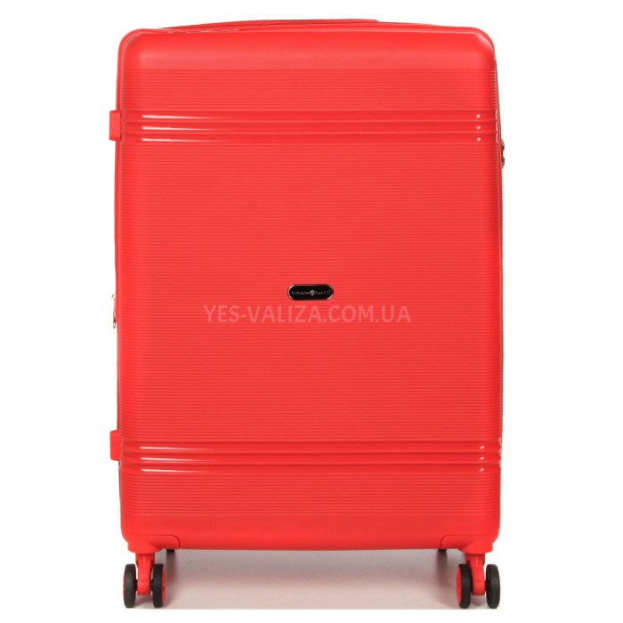 Набір валіз Франція (L M S XS+BC-5шт) поліпропілен червоний/Snowball, фото 4