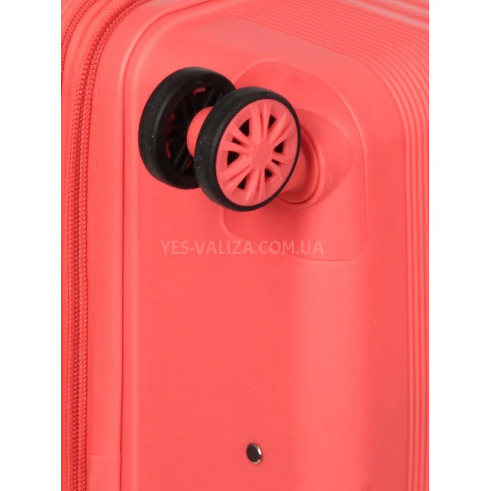 Набор чемоданов Франция (L M S XS+BC-5шт) полипропилен коралл/Snowball, фото 13