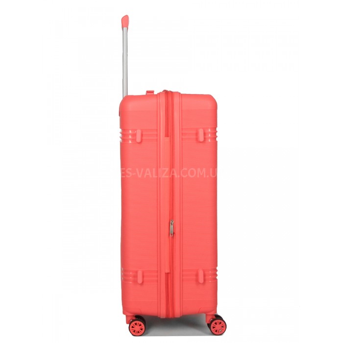 Набор чемоданов Франция (L M S XS+BC-5шт) полипропилен коралл/Snowball, фото 6