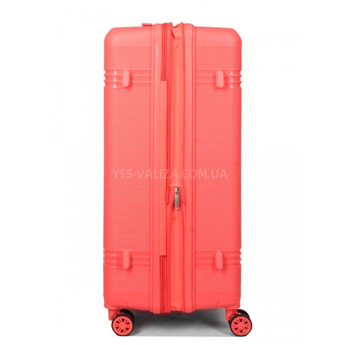 Набір валіз Франція (L M S XS+BC-5шт) поліпропілен корал/Snowball, фото 7