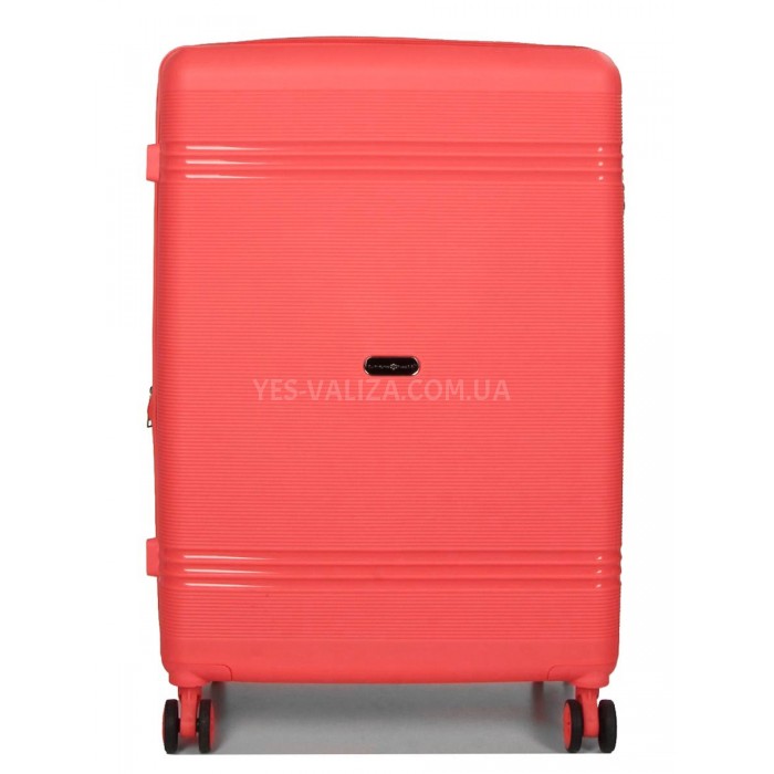 Набор чемоданов Франция (L M S XS+BC-5шт) полипропилен коралл/Snowball, фото 4