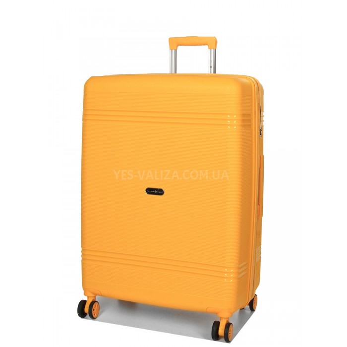 Набір валіз Франція (L M S XS+BC-5шт) поліпропілен жовтий/Snowball, фото 2
