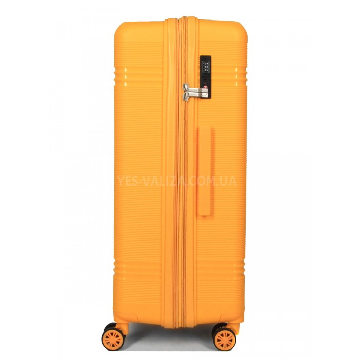 Набір валіз Франція (L M S XS+BC-5шт) поліпропілен жовтий/Snowball, фото 8