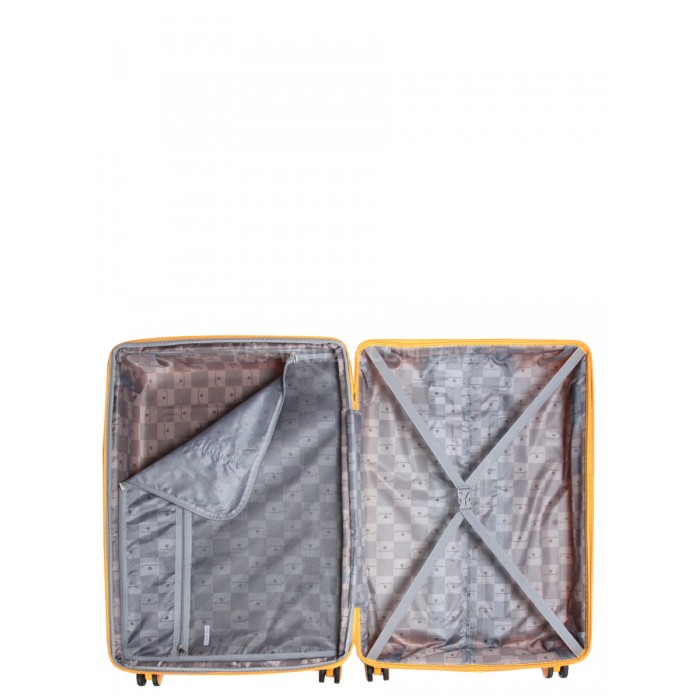 Набір валіз Франція (L M S XS+BC-5шт) поліпропілен жовтий/Snowball, фото 11