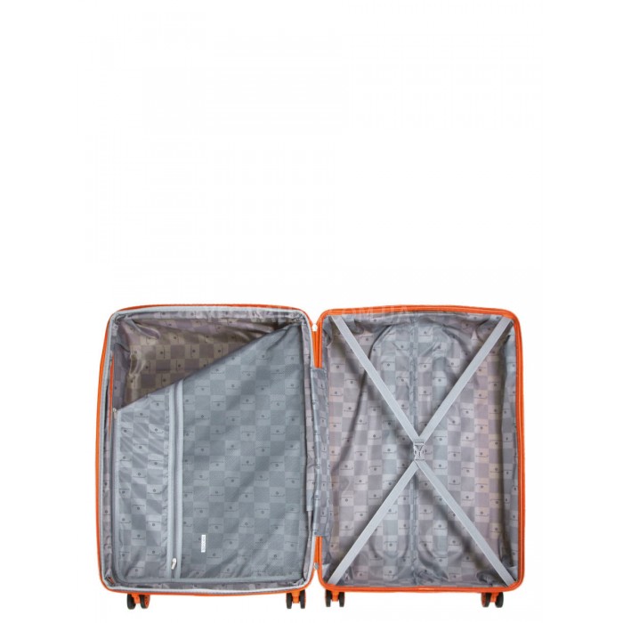 Набір валіз Франція (L M S XS+BC-5шт) поліпропілен помаранч/Snowball, фото 12