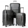 Набір валіз Франція (L M S-3шт) поліпропілен чорний/Airtex 245, фото 2
