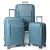 Набір валіз Франція (L M S-3шт) поліпропілен синій/Airtex 245, фото 2